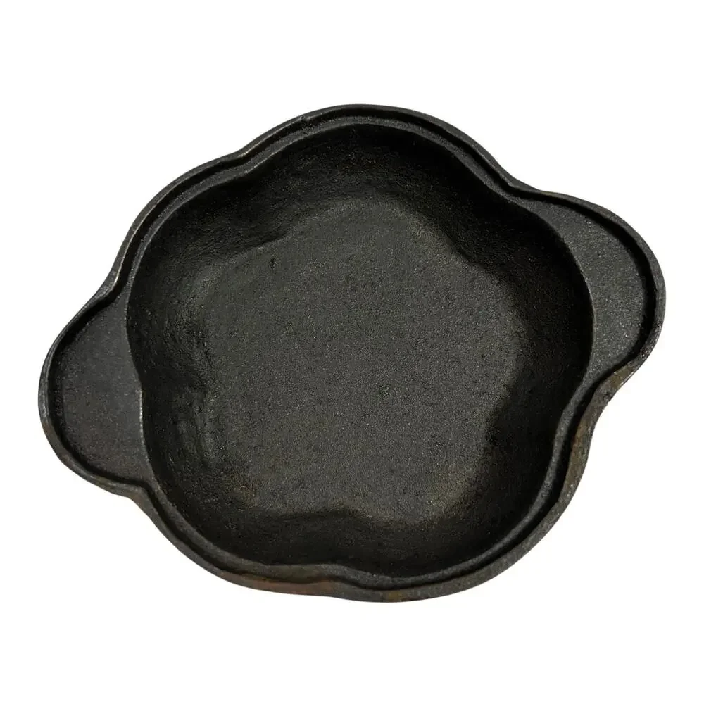 Cast Iron Garlic Roaster Base and Lid with Handle Heavy Duty Oven BBQ Grill